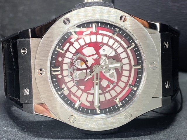 新品 腕時計 正規品 TECHNOS テクノス クオーツ アナログ腕時計 5気圧防水 ウレタンバンド シンプル シルバー レッド メンズ プレゼントの画像6