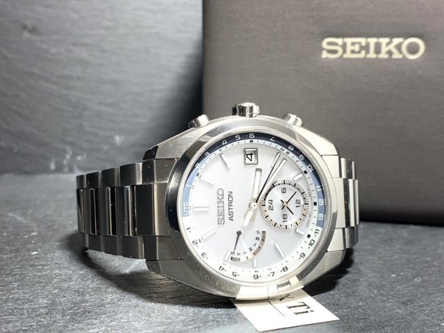 国内正規品 新品 腕時計 SEIKO セイコー ASTRON アストロン 電波 ソーラー チタン ワールドタイム カレンダー 10気圧防水 メンズ SBXY009の画像6