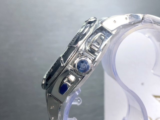 新品 正規品 ドミニク DOMINIC 自動巻き 腕時計 オートマティック カレンダー 5気圧防水 ステンレス シルバー ブルー ビジネス プレゼント_画像5