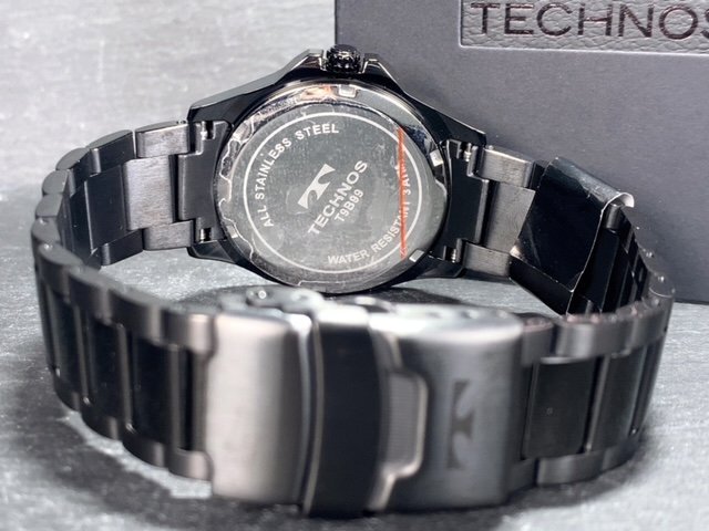 新品 テクノス TECHNOS 正規品 腕時計 アナログ腕時計 クオーツ ステンレス 3気圧防水 カレンダー ビジネス ブラック メンズ プレゼント