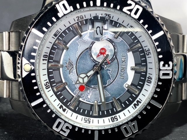 新品 正規品 ドミニク DOMINIC 自動巻き 腕時計 オートマティック カレンダー 防水 ステンレス アースギミック からくり時計 メンズ 地球_画像6