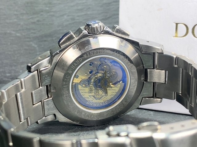  новый товар стандартный товар do Mini kDOMINIC самозаводящиеся часы наручные часы автоматический календарь водонепроницаемый нержавеющая сталь серебряный черный бизнес подарок 