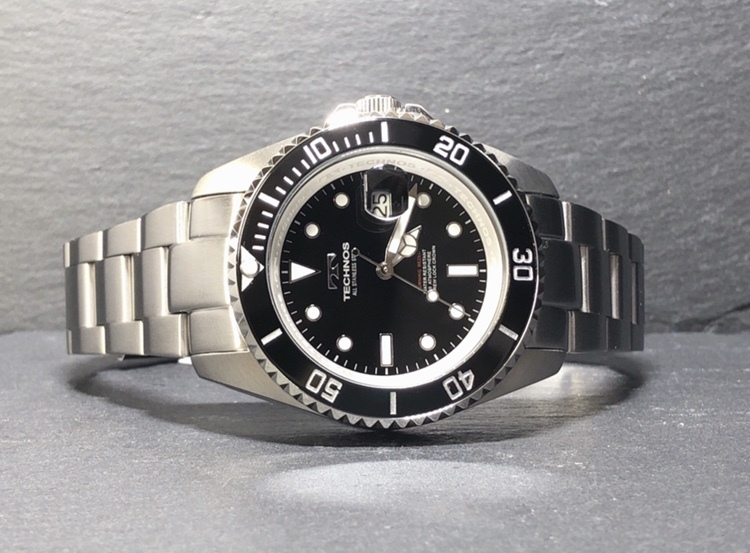 新品 TECHNOS テクノス 正規品 腕時計 シルバー ブラック クロノグラフ オールステンレス アナログ腕時計 多機能腕時計 防水 プレゼントの画像6