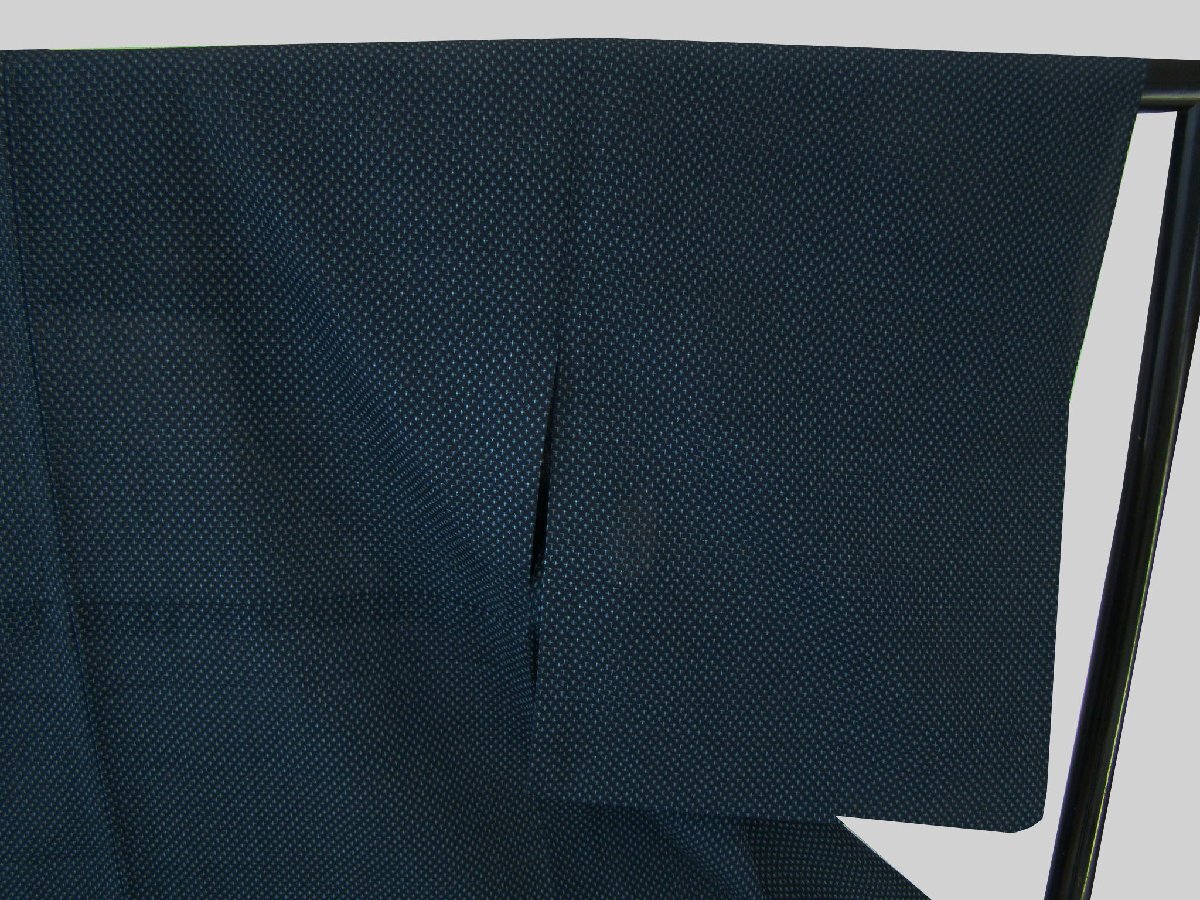 時代屋 美品 単衣 裄64.8cm 人気 塩沢紬 正絹 仕立上り 152cm～158cm Tｓ458_画像3
