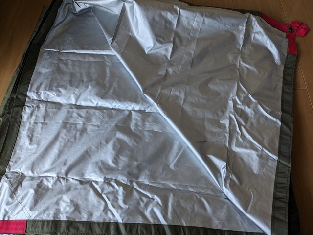 PYKES PEAK / パイクスピーク　スクエアタープ　SQUARE TARP 3-4P　280x280cm　オリーブグリーン　シルバーコーティング　中古　管№ 6917_画像6