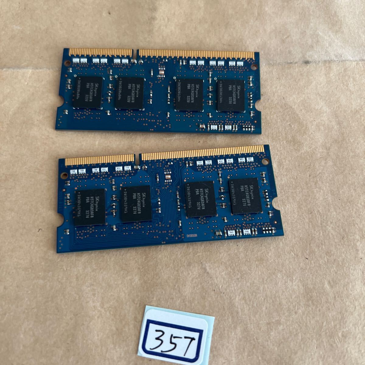 8GB #357# SKhynix 1Rx8 PC3L-12800S-11-12-B4 4GBx2枚=8GB_画像3