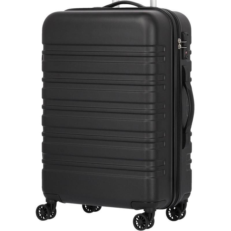 【訳あり品】スーツケース 中型 キャリーバッグ ケース 超軽量 [TY8098ファスナータイプ M]  ブラック TSAロック (W)［005］の画像1