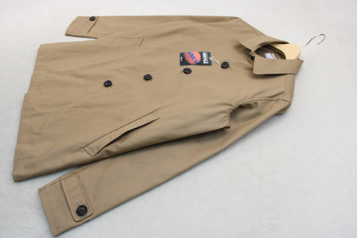 3-1180 メンズ新品 綿100％耐水・撥水性＆浸透・通気性ジャケットコート ベージュＳサイズの画像1
