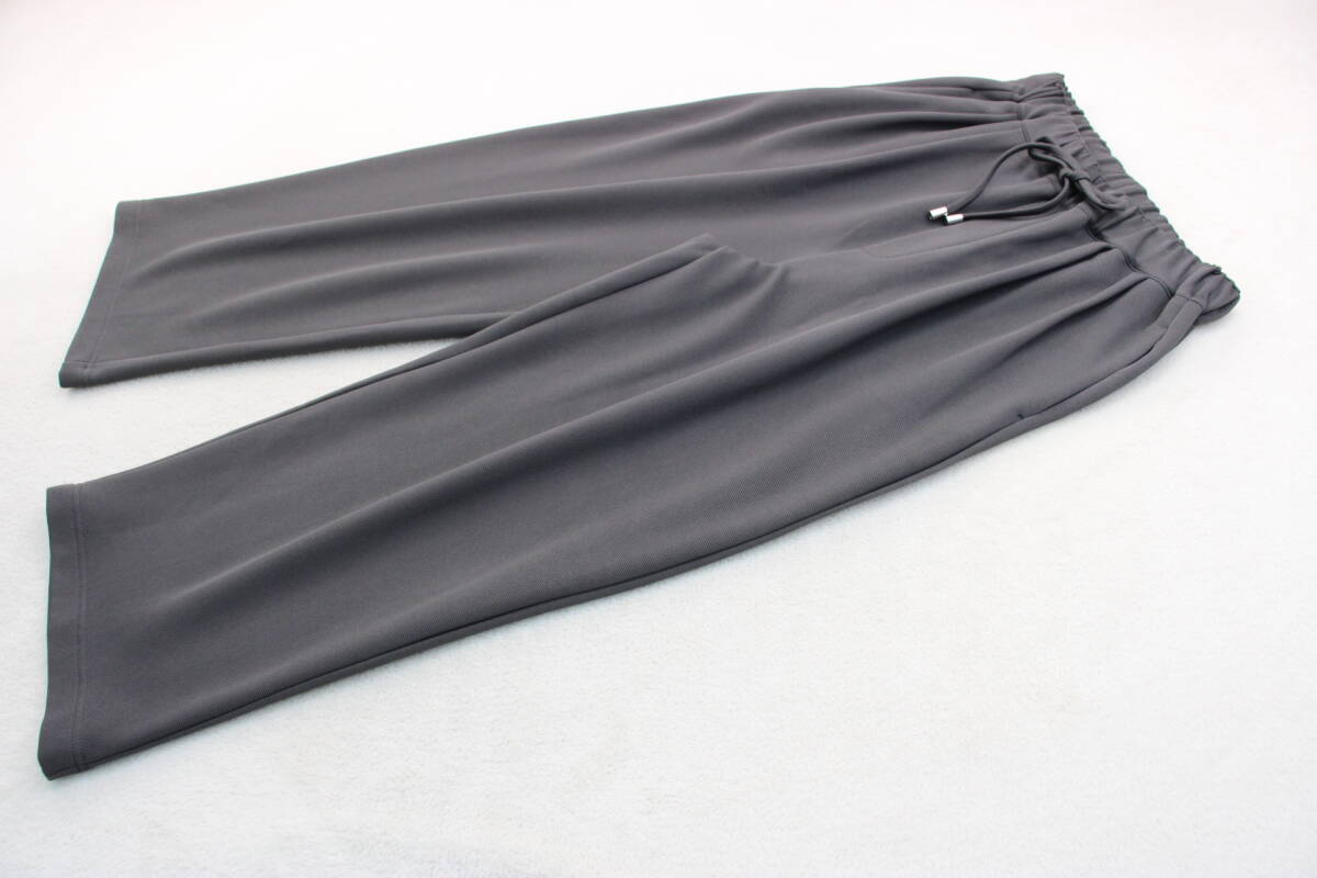 4-346 новый товар талия резина cut karuze tuck брюки угольно-серый F размер 