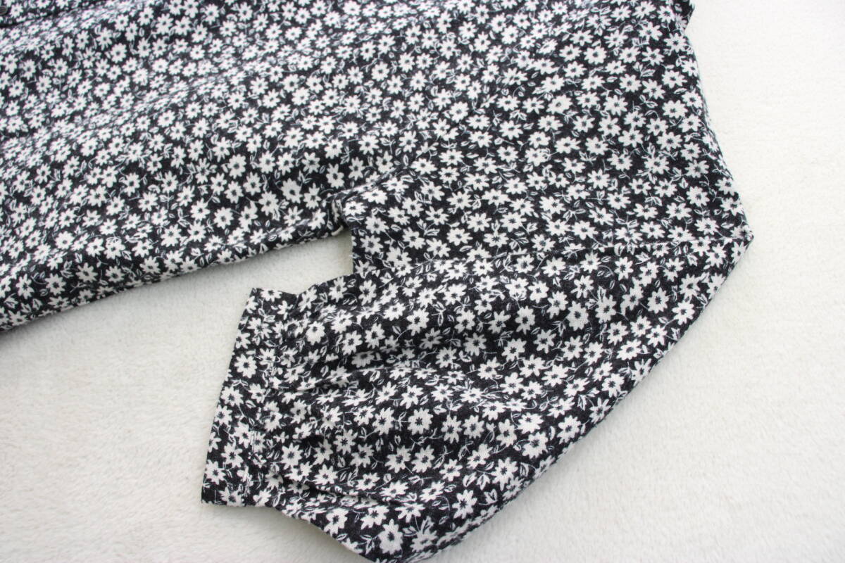 4-442 new goods floral print blouse black M