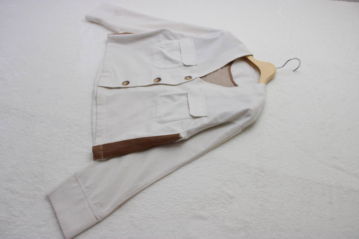 4-1595 new goods linen. double pocket jacket 