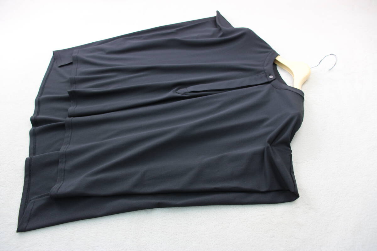 4-1640 новый товар tuck плечо стрейч тянуть over черный F размер 