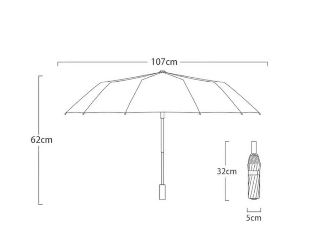 【ラベンダー】12本骨 折りたたみ傘 ワンタッチ 自動開閉 UVカット 晴雨兼用の画像6