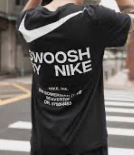 【新品 正規品】ナイキ NIKE SWOOSH Tシャツ 半袖 2XL カットソー 黒 ブラック ビックスウッシュ 送料全国一律230円_画像6