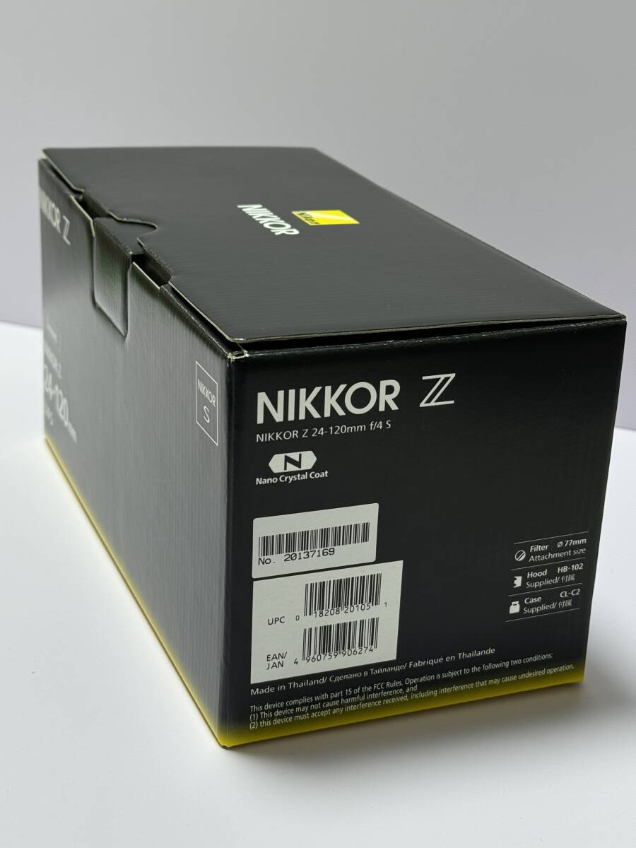 新品未使用 ★ Nikon 標準ズームレンズ NIKKOR Z 24-120mm f/4 S Zマウント フルサイズ対応 Sライン NZ24-120 ニコン 開封のみの画像7