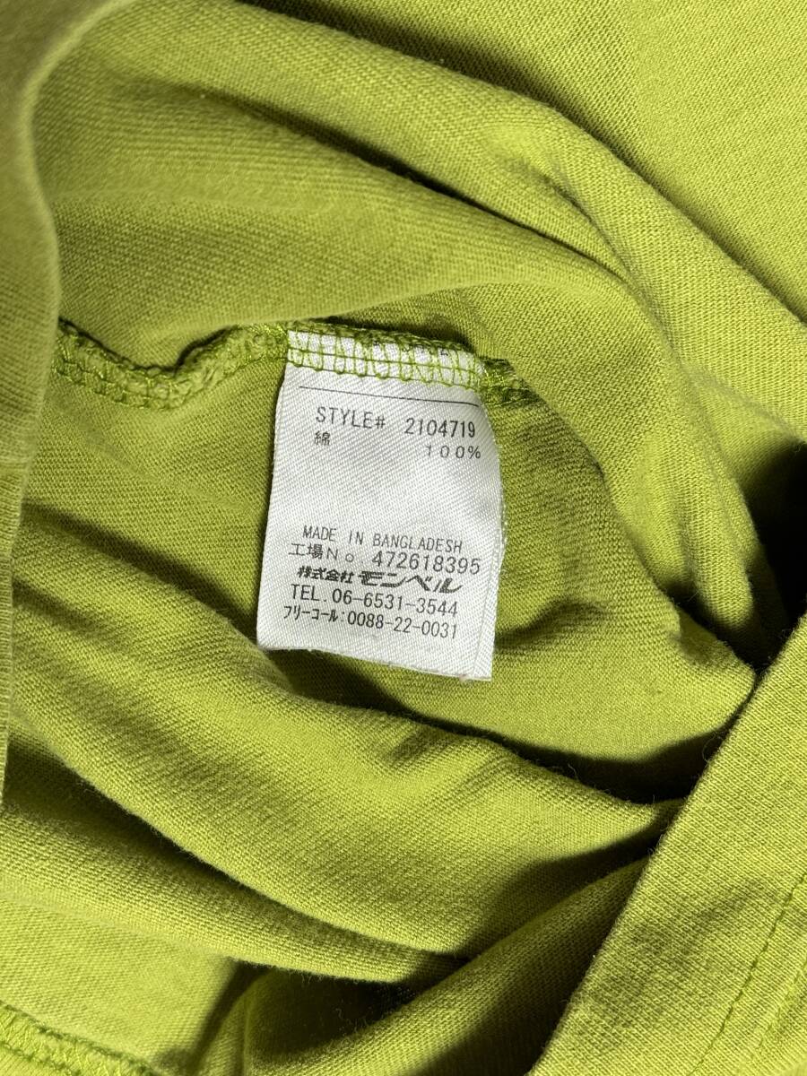 モンベル ペアスキンコットン Tシャツ （モンベルロゴ） メンズＭサイズ グリーン (LTTM) 品番#2104719_画像3