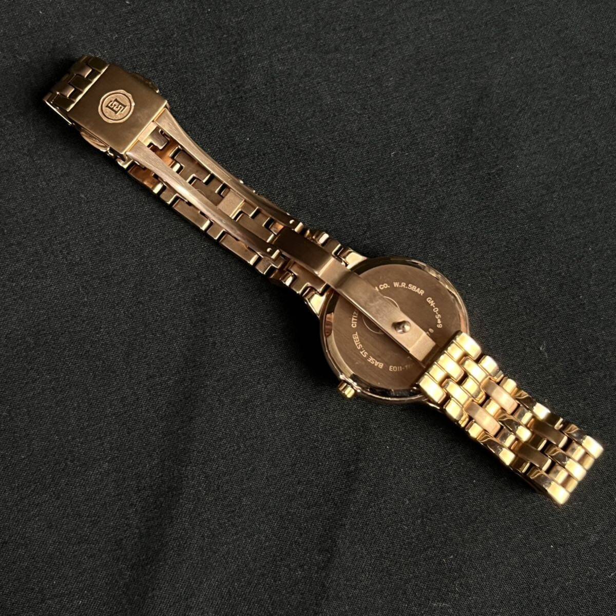 CITIZEN EXCEED シチズン エクシード レディース腕時計 ラメ文字盤 ゴールド_画像5