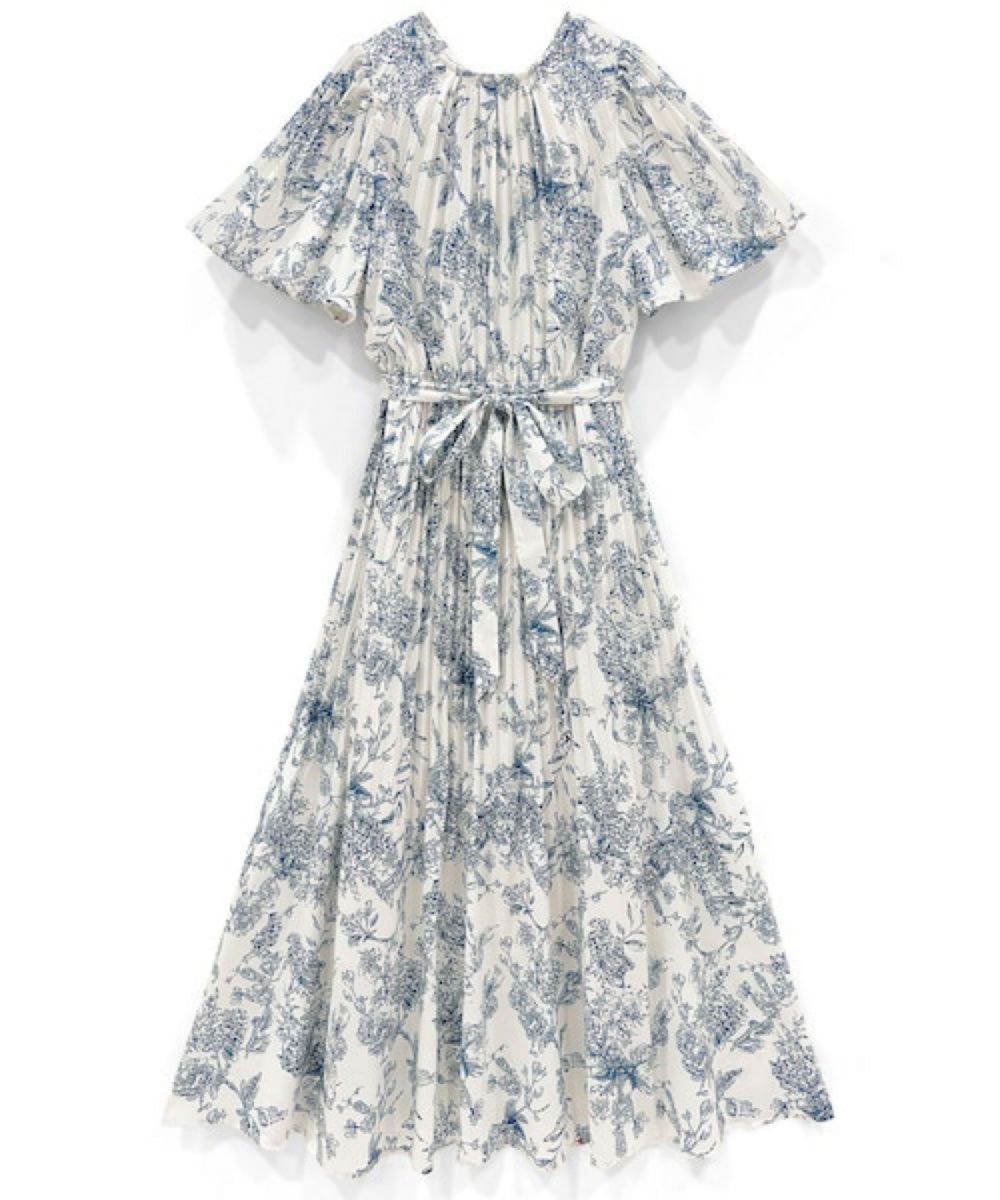 田中みな実着用】GRL グレイル リボンベルト付き花柄消し 田中みな実着用】GRL グレイル リボンベルト付き花柄消し