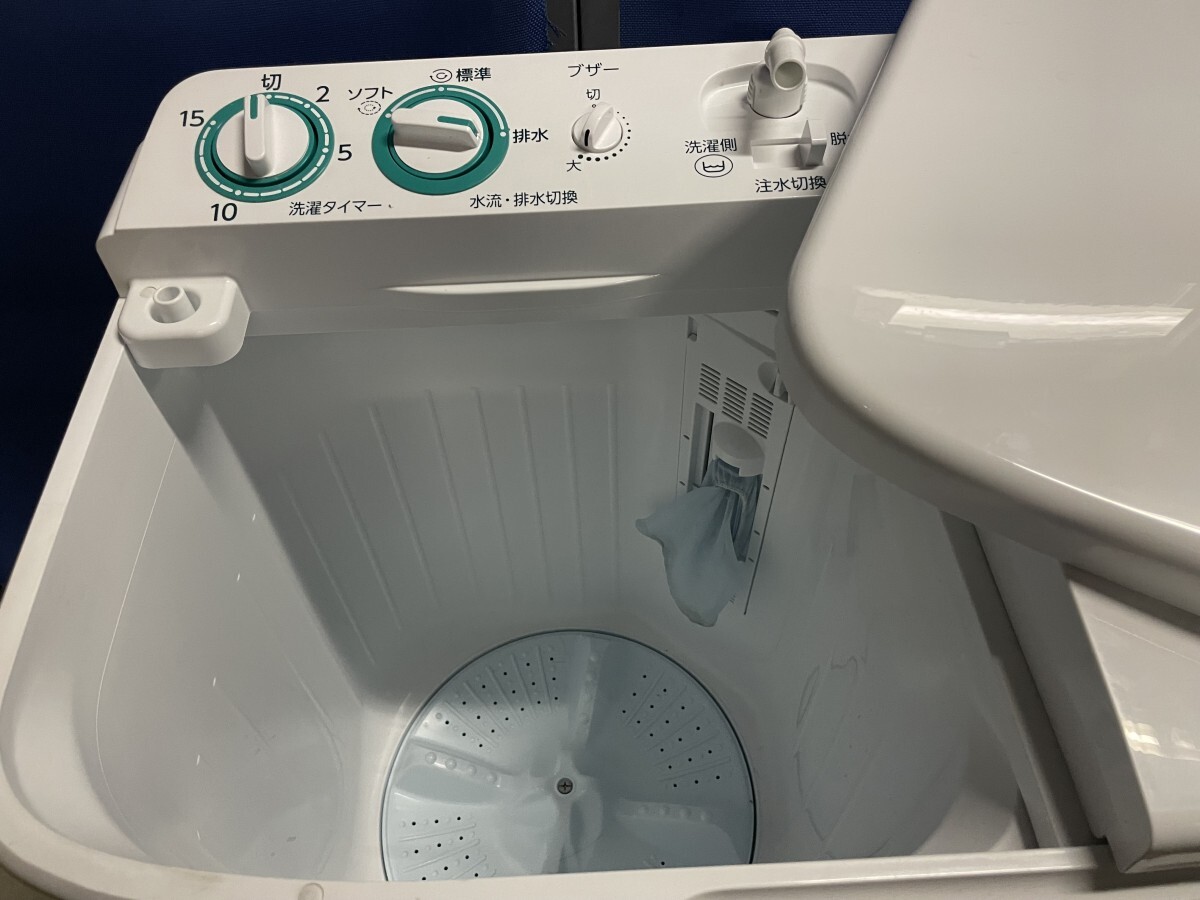 2022年製 AQUA アクア AQW-N401 電気 洗濯機 4.0kg ソフト洗い Bigパルセーター 風呂水専用給水口 動作確認済みの画像5
