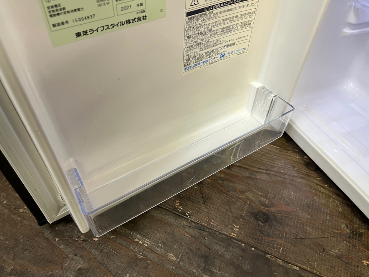 動作確認済み 東芝 TOSHIBA GR-HB30PAL(TS) 冷蔵庫 2021年製 冷蔵庫 27L 幅42.5cm 左開き 1ドア ブラウン ブラック （４）の画像6