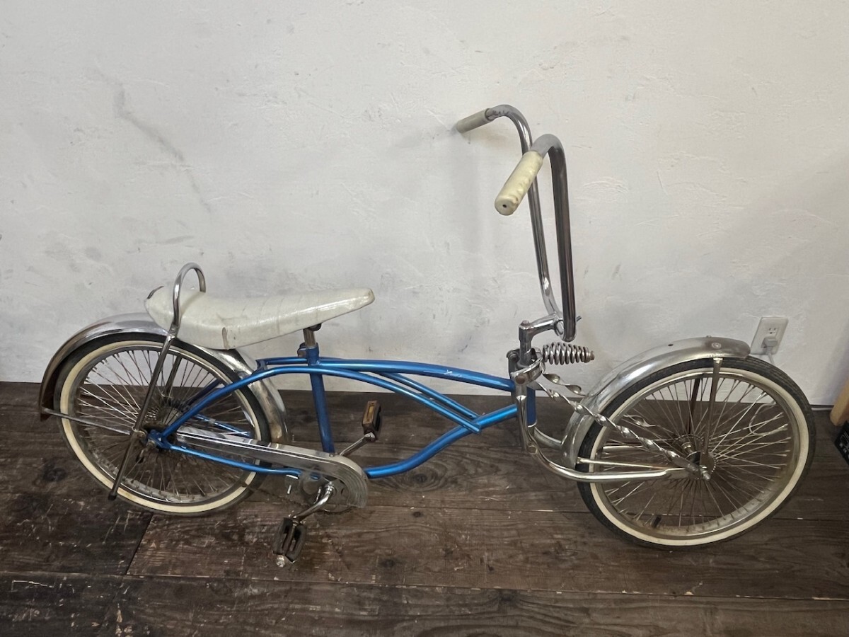 【ヴィンテージ 奇跡の１品】 LOWRIDER Bicycle ローライダー バイシクル ローチャリ カスタム 自転車 ブルーの画像9