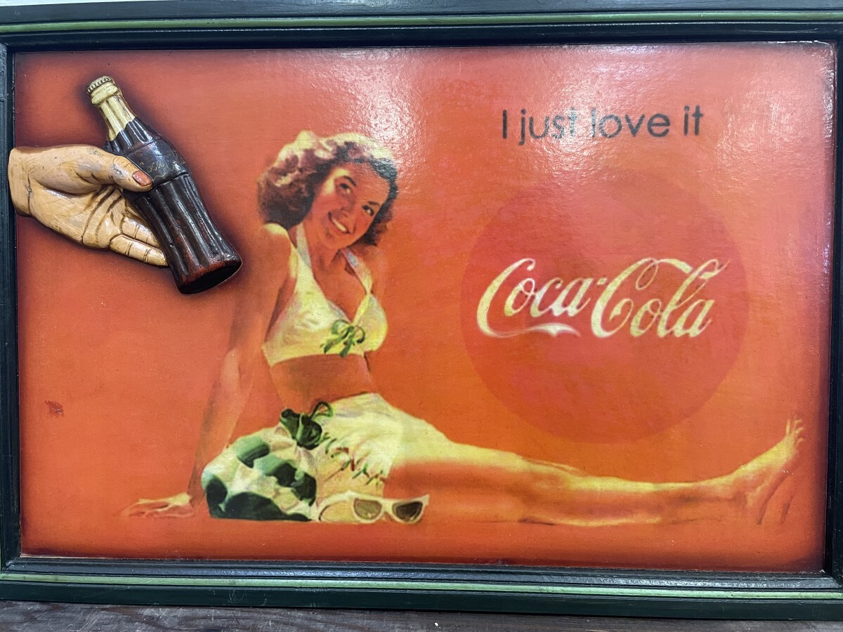 コカ・コーラ 木製看板 レリーフ マリリン・モンロー ヴィンテージ サイン コーク サイン看板 アメリカン 雑貨 インテリアの画像2