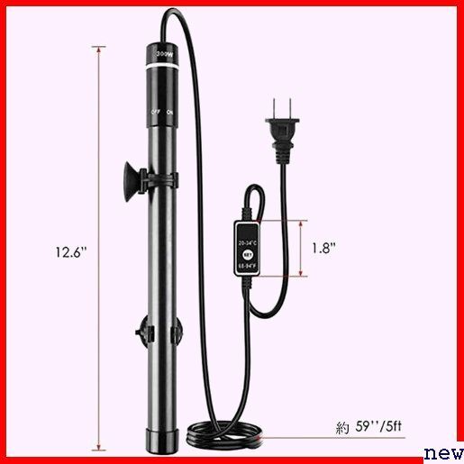 RZJZGZ 500W 日本語取扱説明書付き 100W 500W 用 耐 耐熱性 過熱保護 防爆 水槽ヒーター 136の画像6