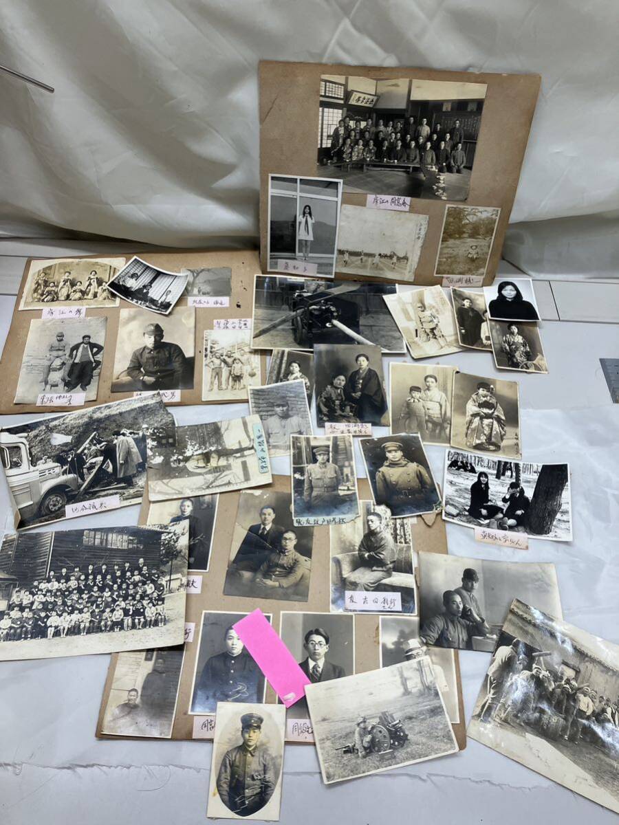 E送料無料　古写真 古い写真　白黒写真　軍人　軍隊　学生 家族写真 集合写真 写真 いろいろ49枚　4a_画像1