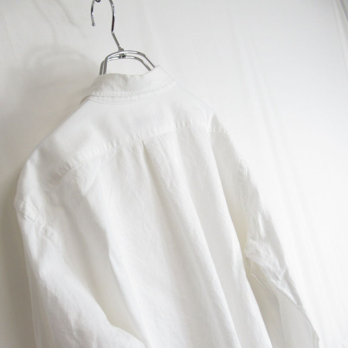 LACOSTE ロゴ デザイン ボタンダウン ホワイト 白 シャツ 40 M-Lサイズ レディース ラコステ 長袖シャツ カジュアル トップス フレンチ_画像6