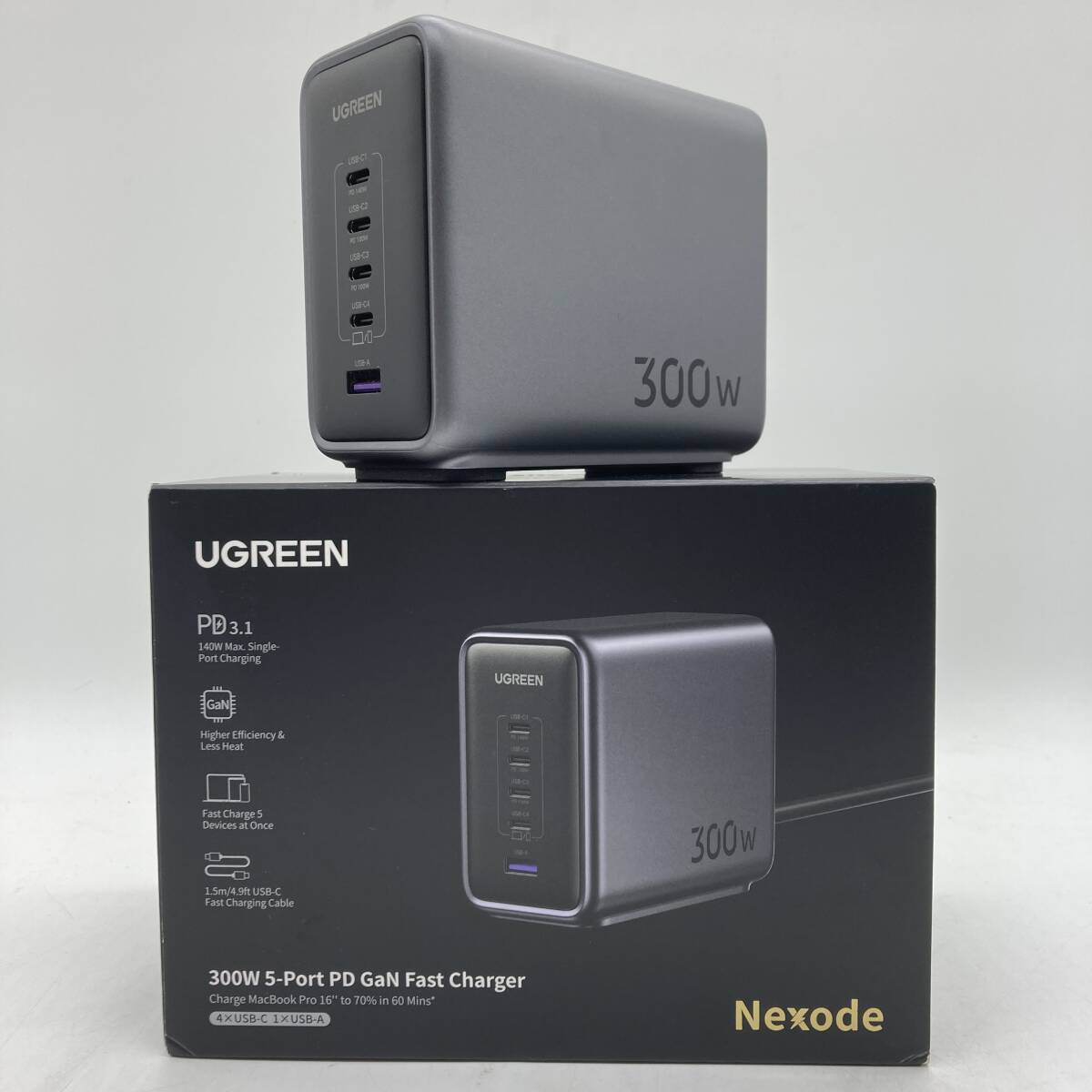 Yahoo!オークション - 【通電確認済】UGREEN Nexode 300W 充電器 Yahoo!オークション - 【通電確認済】UGREEN Nexode 300W 充電器