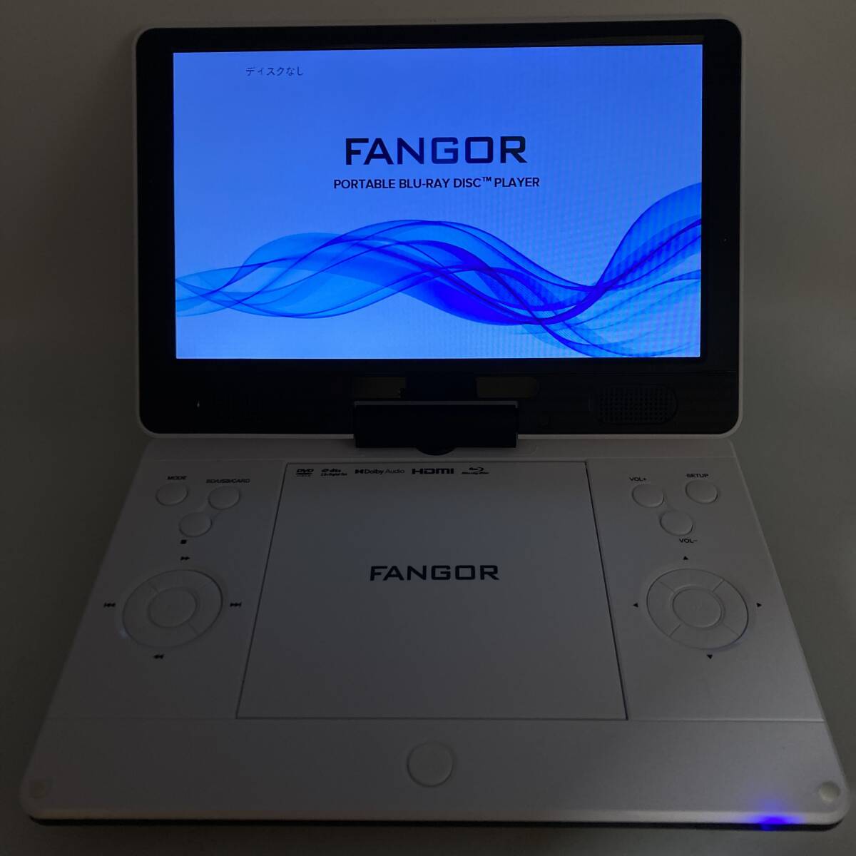 【訳あり】FANGOR ポータブルブルーレイプレーヤー 12型 11.4インチ F-BR126 ホワイト /Y20249-B3_画像7