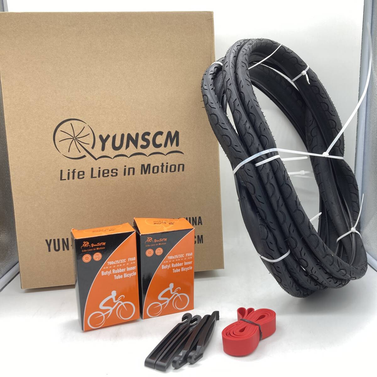 YunSCM 2本 ロードバイクチューブ 自転車チューブ チューブ タイヤチューブ YUN-4 /Y20408-A1_画像1