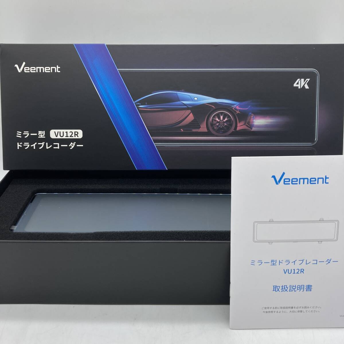 【未検品】Veement VU12R ドライブレコーダー ミラー型【4K+2.5K】【WIFI+GPS】【前後WDR/HDR】 /Y20504-H1_画像1