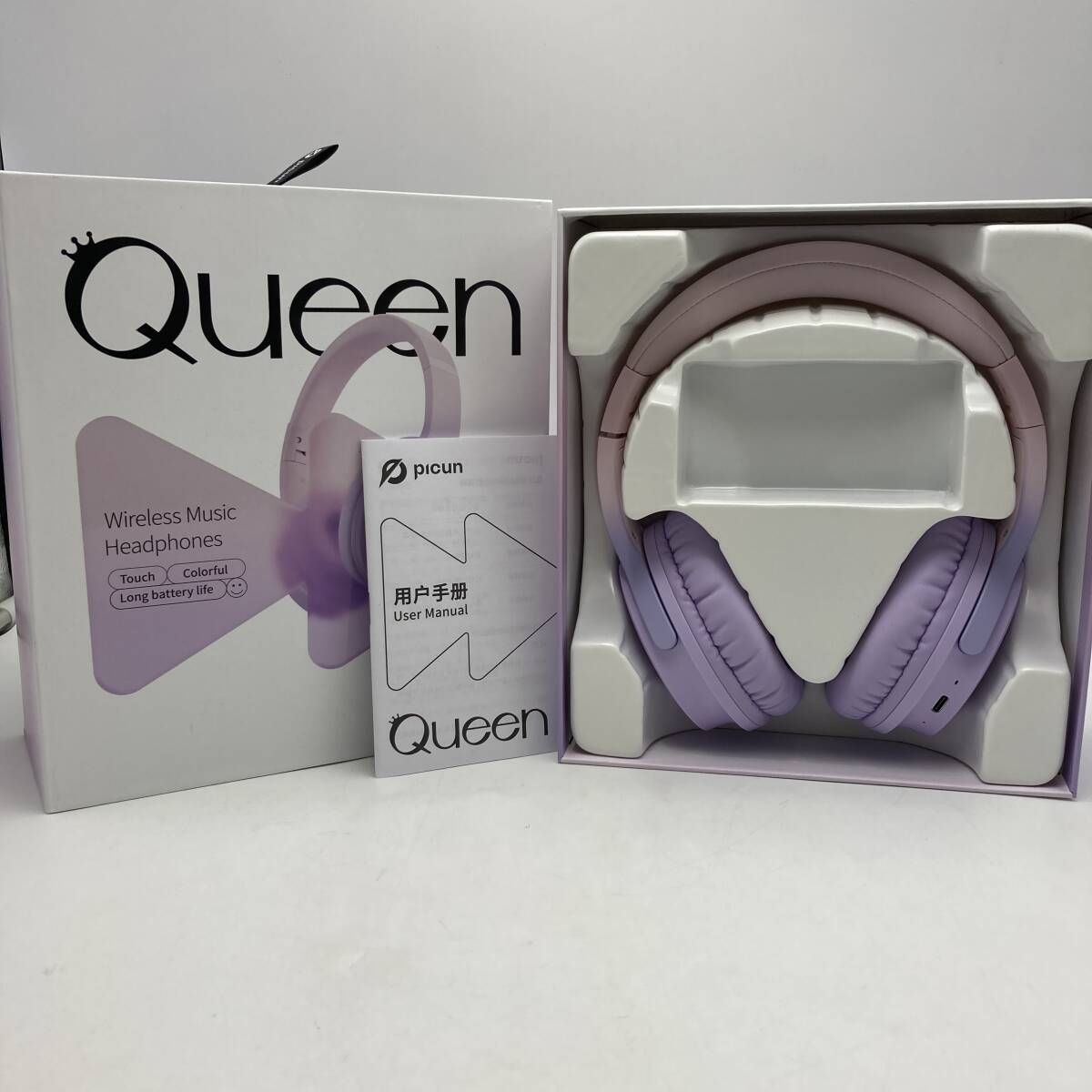【付属品不足】Queen ワイヤレスヘッドホン/オーバーイヤー Bluetooth /Y20650-R1_画像1