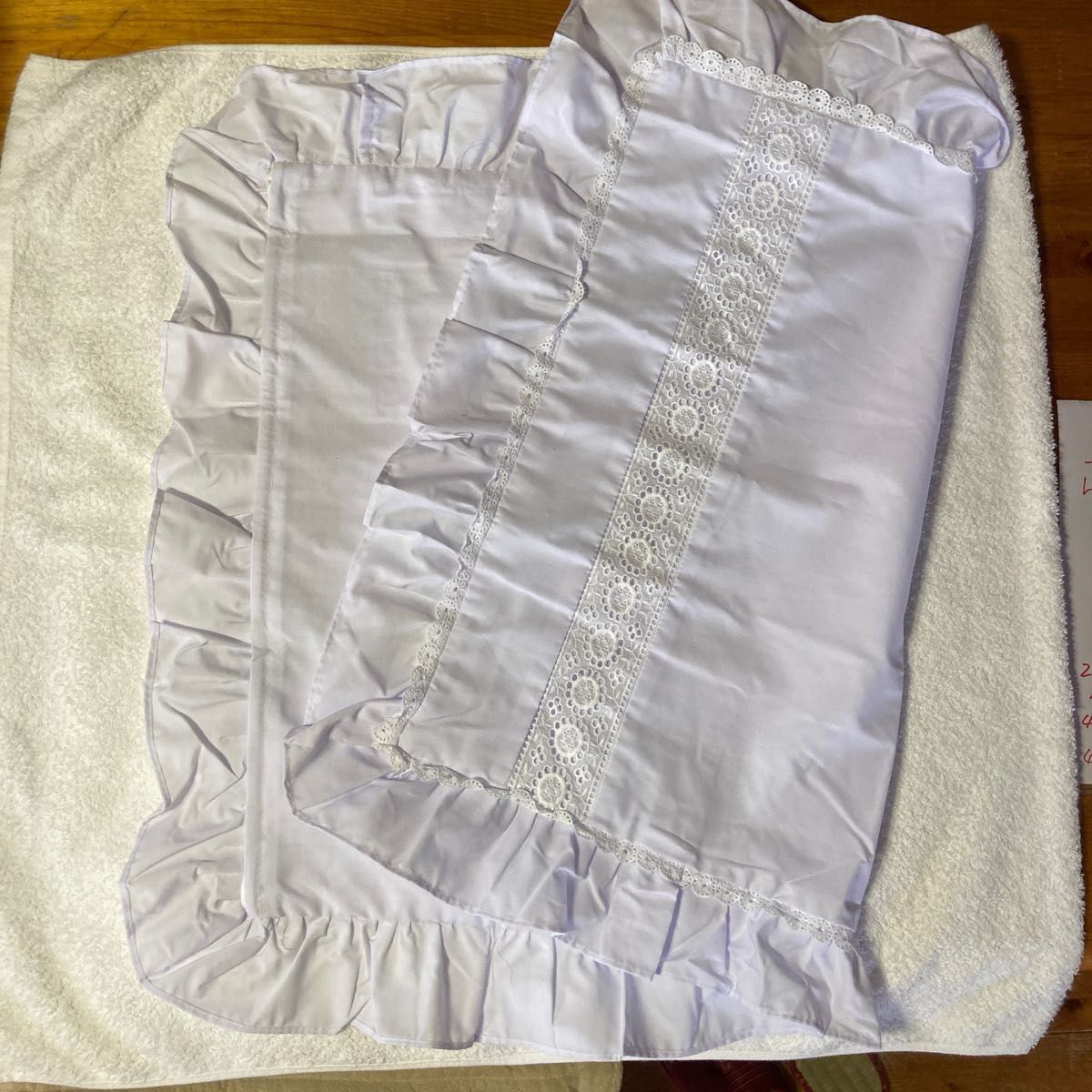 新品未使用　真っ白な枕カバー　昭和レトロ日本製　43×63