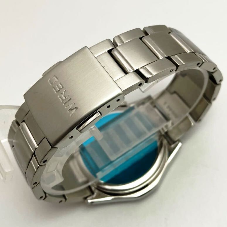 美品☆電池新品☆送料込☆セイコー SEIKO ワイアード WIRED メンズ腕時計 クロノグラフ スモセコ ブラック 人気モデル 7T92-0GB1 AGBV139 _画像5