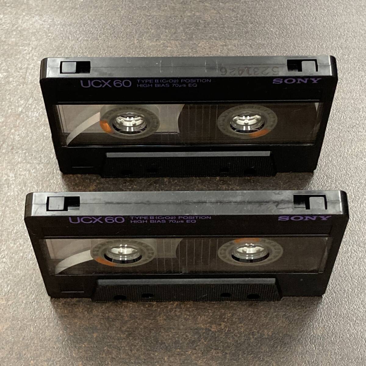 1906T ソニー UCX 60分 ハイポジ 2本 カセットテープ/Two SONY UCX 60 Type II High Position Audio Cassette_画像2