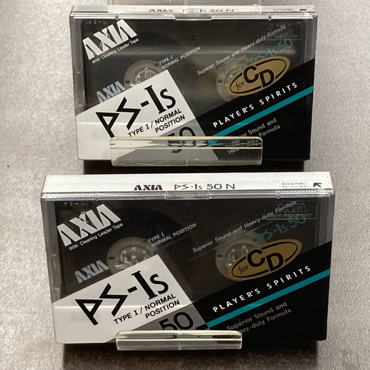 1938N 未使用 アクシア PS-Is 50分 ノーマル 2本 カセットテープ/Two AXIA Type I Normal Position unused Audio Cassetteの画像1