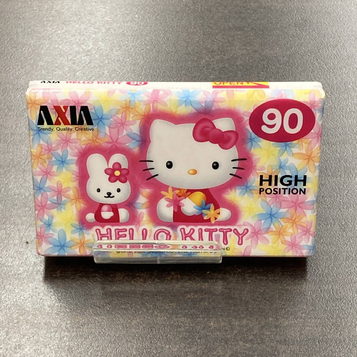2002N 未使用 アクシア HELLO KITTY 90分 ハイポジ 1本 カセットテープ/One AXIA Type II High Position unused Audio Cassette_画像1
