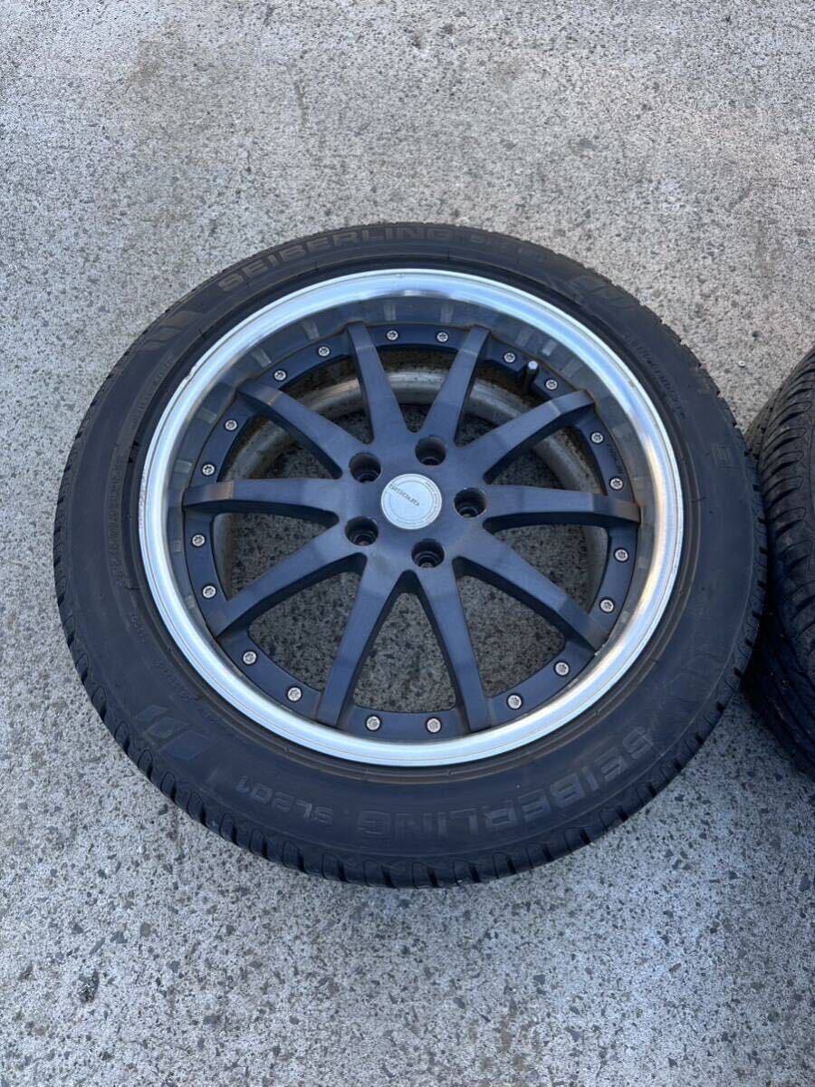 WORK gnosis 18インチ 8.5J オフセット45 PCD114.3 225/50/R18 タイヤホイール4本セットの画像5