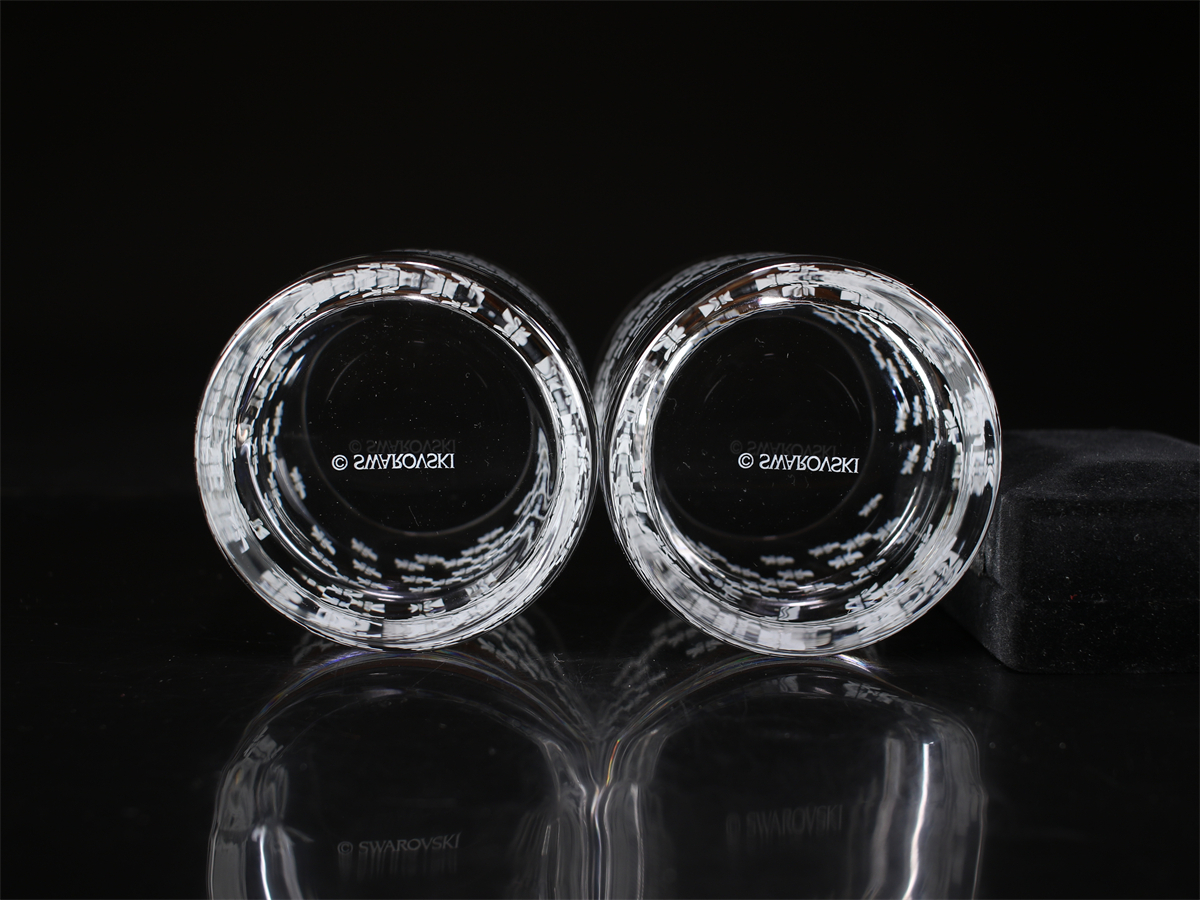 【秀】PA442 SWAROVSKI 【スワロフスキー】 クリスタルガラス グラス 一対／共箱付 美品！ｈの画像8