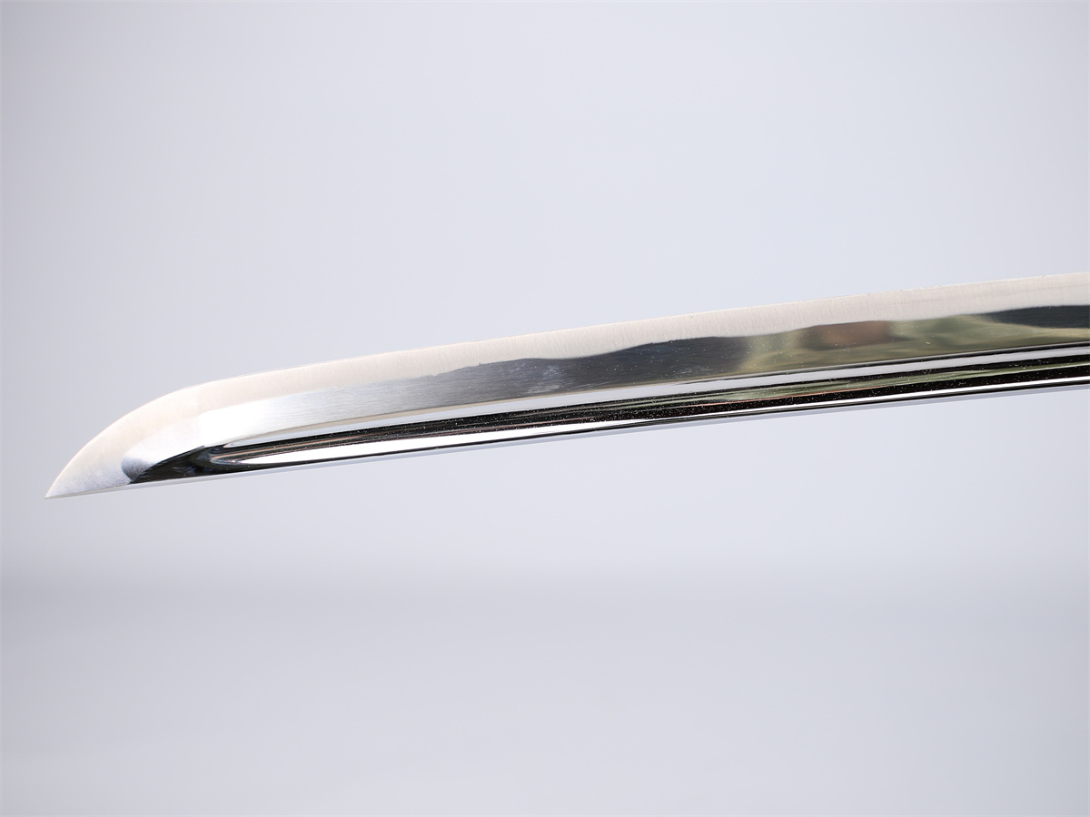 【秀】WA420 日本刀 高級模造刀 本鮫巻柄 拵全長100.8cm 刃渡70.8cm 柄24.5cm 抜刀重790g 総重1041g／時代のすれあり美品！ｚｙの画像3