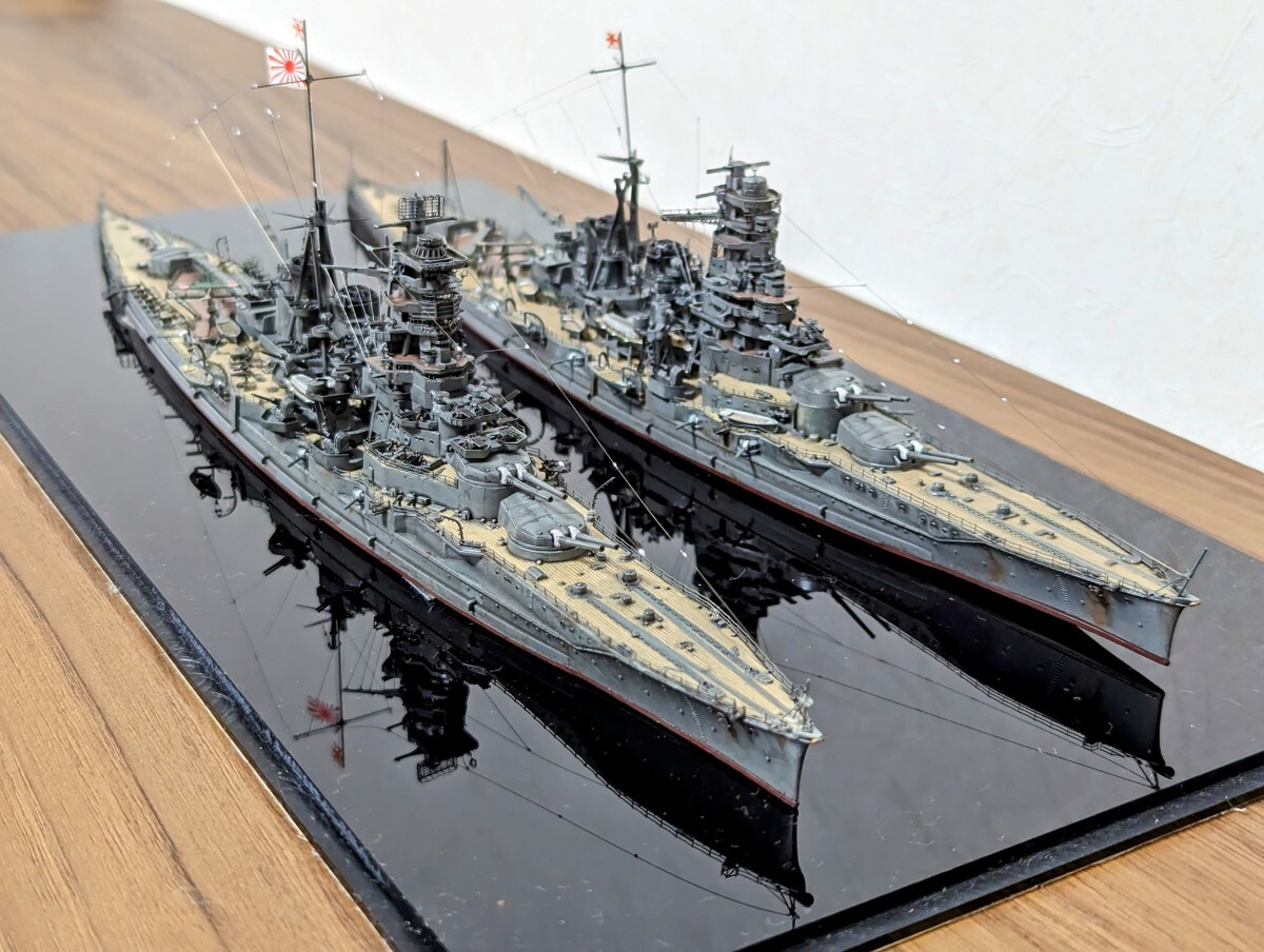 1/700 日本戦艦 「金剛」 「霧島」完成品 フジミ模型_画像1