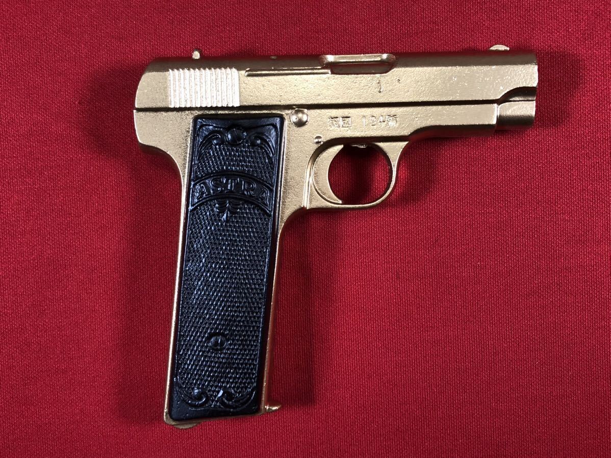 ◆◇【未使用無可動文鎮】中田商店 アストラ M1916 アルミキャスト製 金色塗装済み 合法品 レターパックプラス発送◇◆の画像5