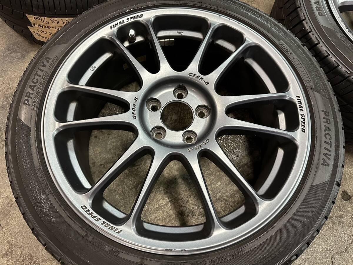 北海道発 手渡し可能 A-TECH ファイナルスピード ギアR 215/45R17 8分山 4本 86 レガシィ BRZ WISH プリウスの画像4