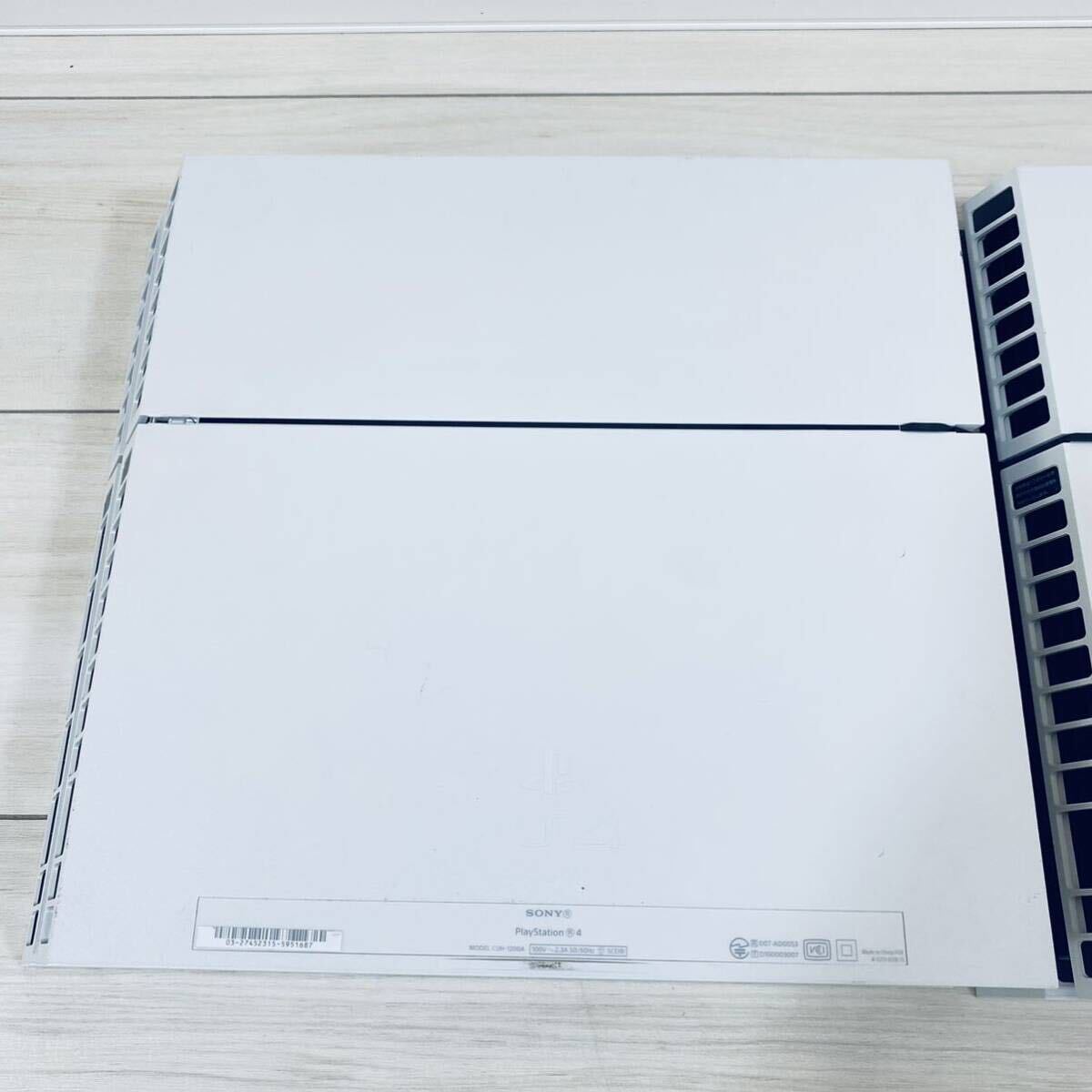 SONY PlayStation4 プレイステーション4 PS4 ホワイト 2台まとめ 本体のみ CUH1200 CUH1100【通電、簡易動作チェックOK】FW11.02 FW11.00の画像7