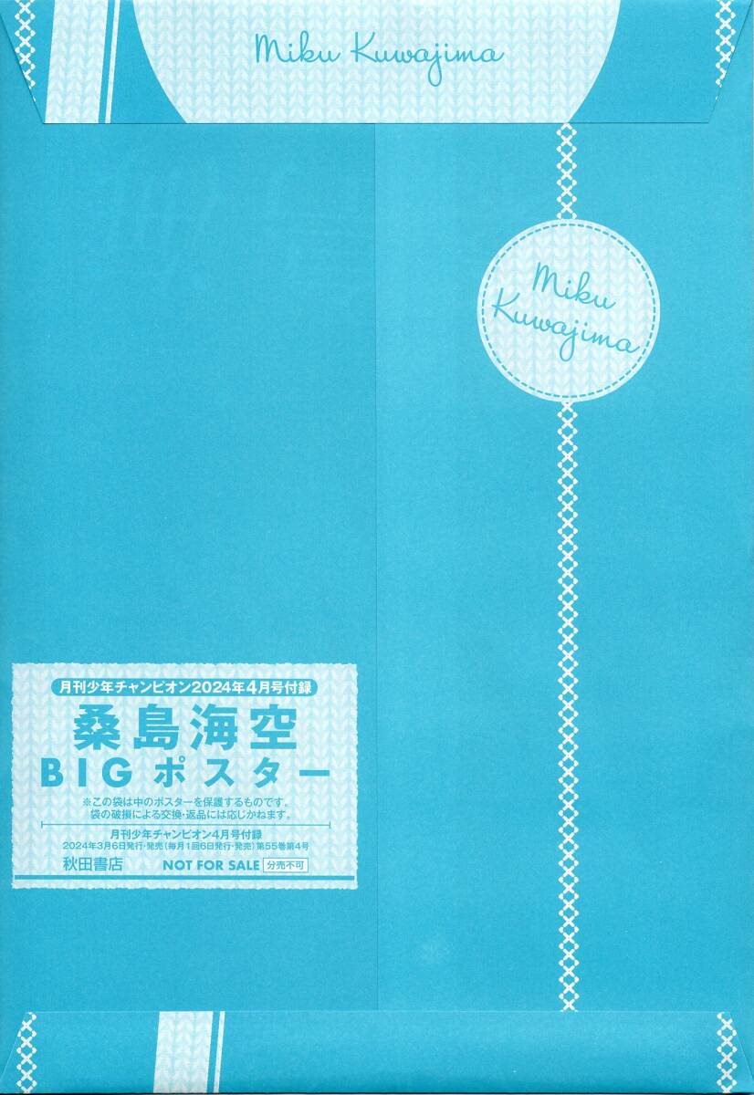 桑島海空★月刊少年チャンピオン２０２４年４月号付録ＢＩＧポスター（未開封）の画像2
