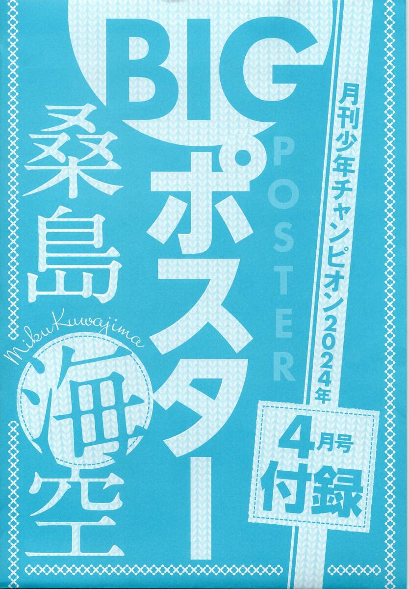 桑島海空★月刊少年チャンピオン２０２４年４月号付録ＢＩＧポスター（未開封）の画像1