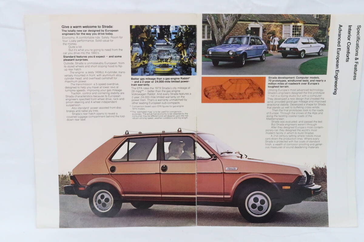 英語版カタログ FIAT Strada フィアット ストラーダ 約21x28cm 8ページ アメリカ印刷 サレの画像2