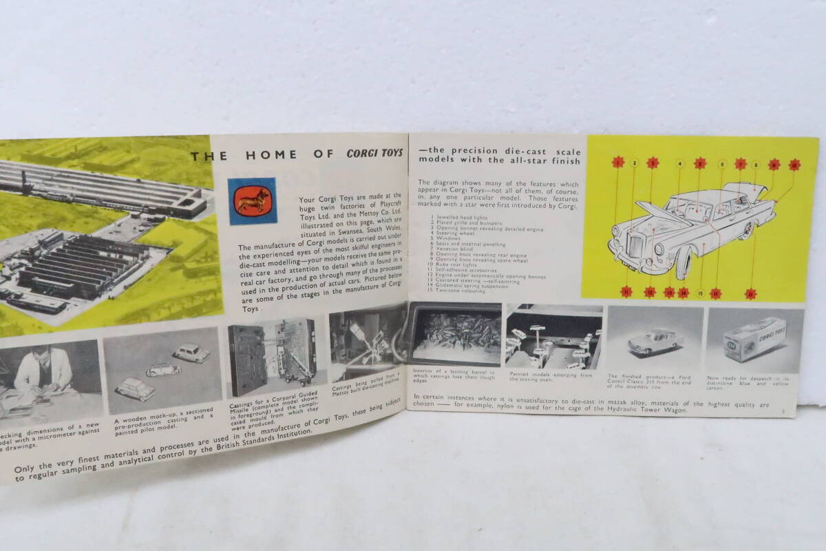 CORGI TOYS カタログ 1961年? 約11.5x16cm 24ページ イギリスプリント ＊ニレの画像2